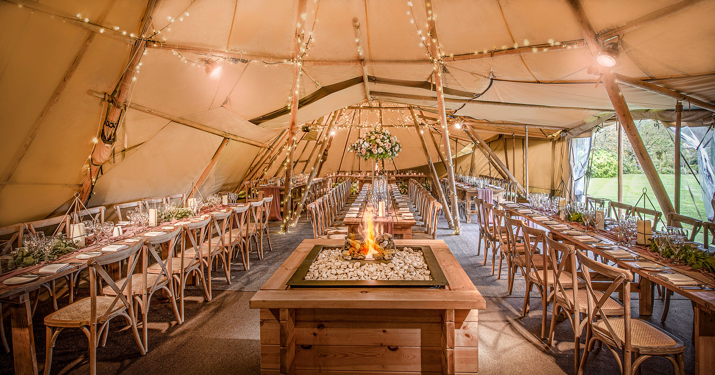 Tipis at The Gardens Wedding Venue in Kent